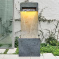 Load image into Gallery viewer, Outdoor Garden Cascading Stone Floor-Standing Waterfall Fountain with LED Lights