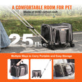 Load image into Gallery viewer, Wheeled Travel Pet Bag with Telescopic Handle & Shoulder Strap
