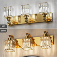 Load image into Gallery viewer, Gold Modern Crystal Vanity Light Fixtures