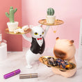 Load image into Gallery viewer, Resin Creative Cat Figurines Storage Tray Key Holder