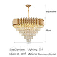 Load image into Gallery viewer, Luxury Modern Crystal Ceiling Chandelier