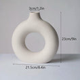 Load image into Gallery viewer, Circular Hollow Ceramic Vase Donuts Nordic Art