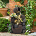 Load image into Gallery viewer, Outdoor Water Fountain with Flower Pot and Lights