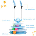 Load image into Gallery viewer, 4-Tier Cat Toy - Interactive Spinning Track with LED Balls