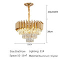 Load image into Gallery viewer, Luxury Modern Crystal Ceiling Chandelier