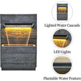 Load image into Gallery viewer, Outdoor Garden Cascading Stone Floor-Standing Waterfall Fountain with LED Lights