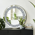 Load image into Gallery viewer, Luxury Crystal Crush Diamond Round Silver Mirror