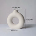 Load image into Gallery viewer, Circular Hollow Ceramic Vase Donuts Nordic Art