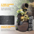 Load image into Gallery viewer, Outdoor Water Fountain with Flower Pot and Lights