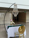 Load image into Gallery viewer, Luxury Metal Arch Drape with Suspend Chandelier Lights