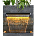 Load image into Gallery viewer, Outdoor Garden Cascading Stone Floor-Standing Waterfall Fountain with LED Lights