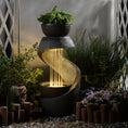 Load image into Gallery viewer, Modern Curved S-Shaped Waterfalls Feature with Bowl Planter Waterscape