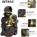 Load image into Gallery viewer, Outdoor Water Fountain with Flower Pot and Lights