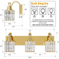 Load image into Gallery viewer, Gold Modern Crystal Vanity Light Fixtures