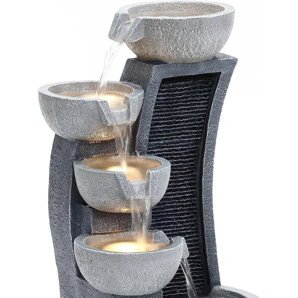Lights Relaxation Garden Decor Electric Waterfall Fountain