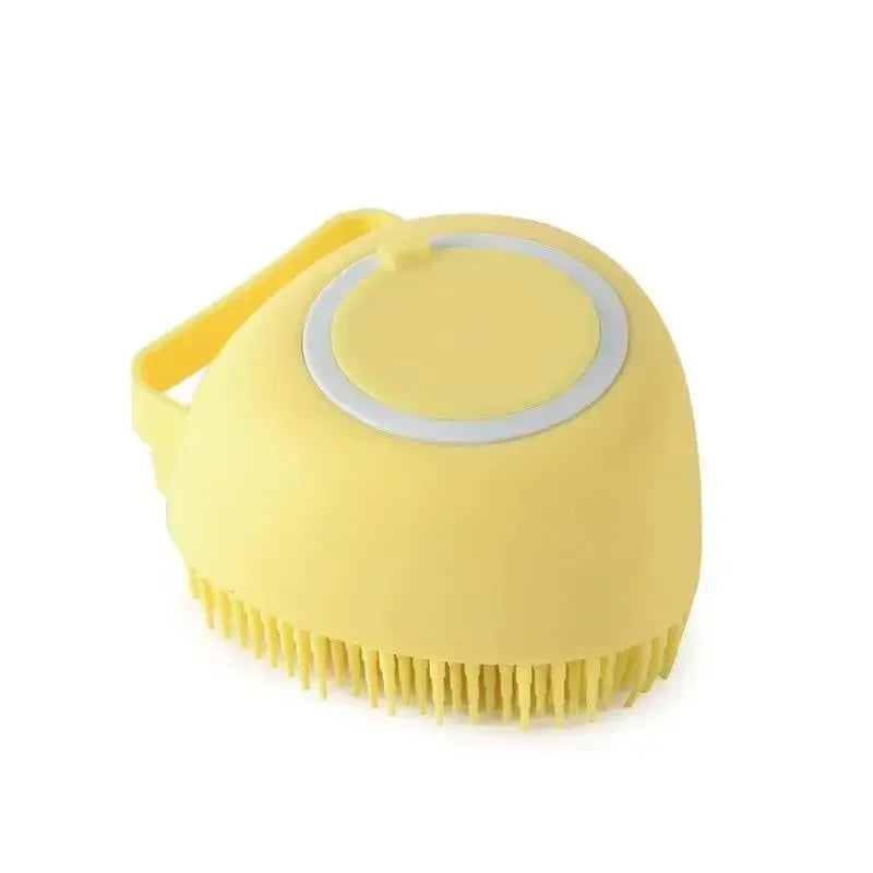 Soft Massage Brush with Built-in Shampoo Dispenser for Dogs