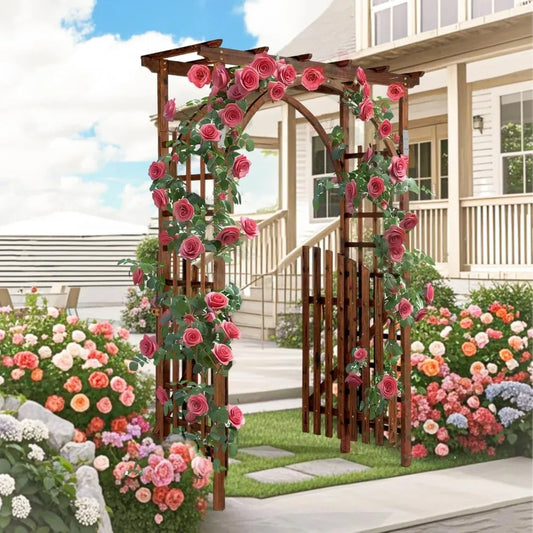 Wedding Arch for Ceremony, Wood Trellis for Plant Climbing, Christmas Decor Pergola for Garden