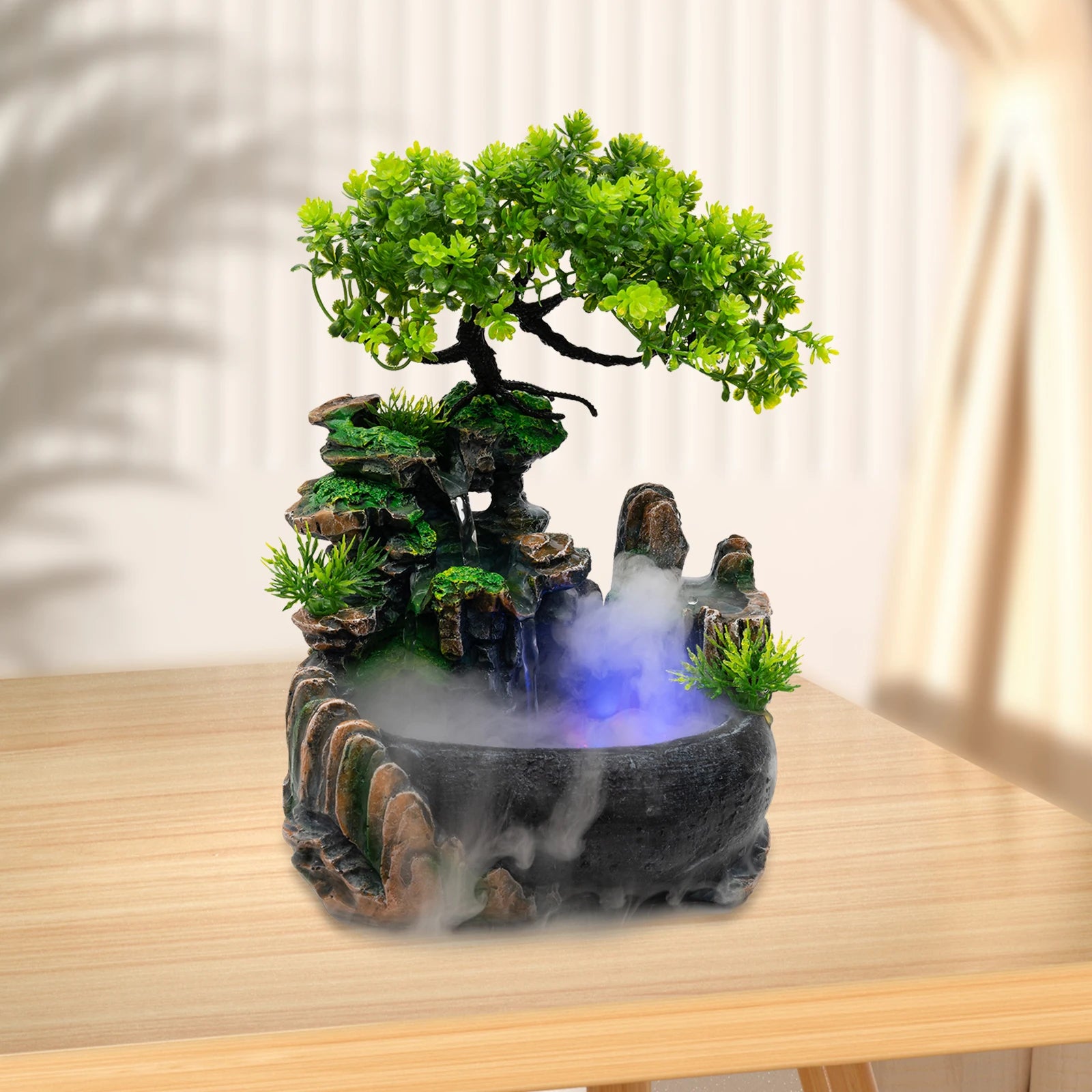 Rockery Tabletop Fountain with LED Light