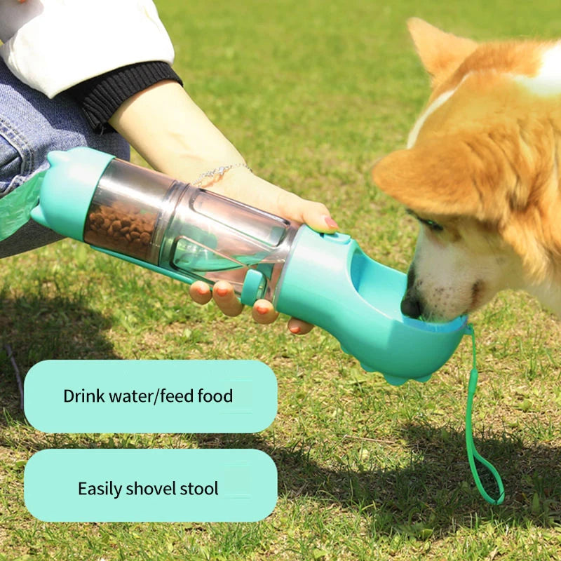 4 in 1 Pet Portable Travel Drinking Dog Bottle