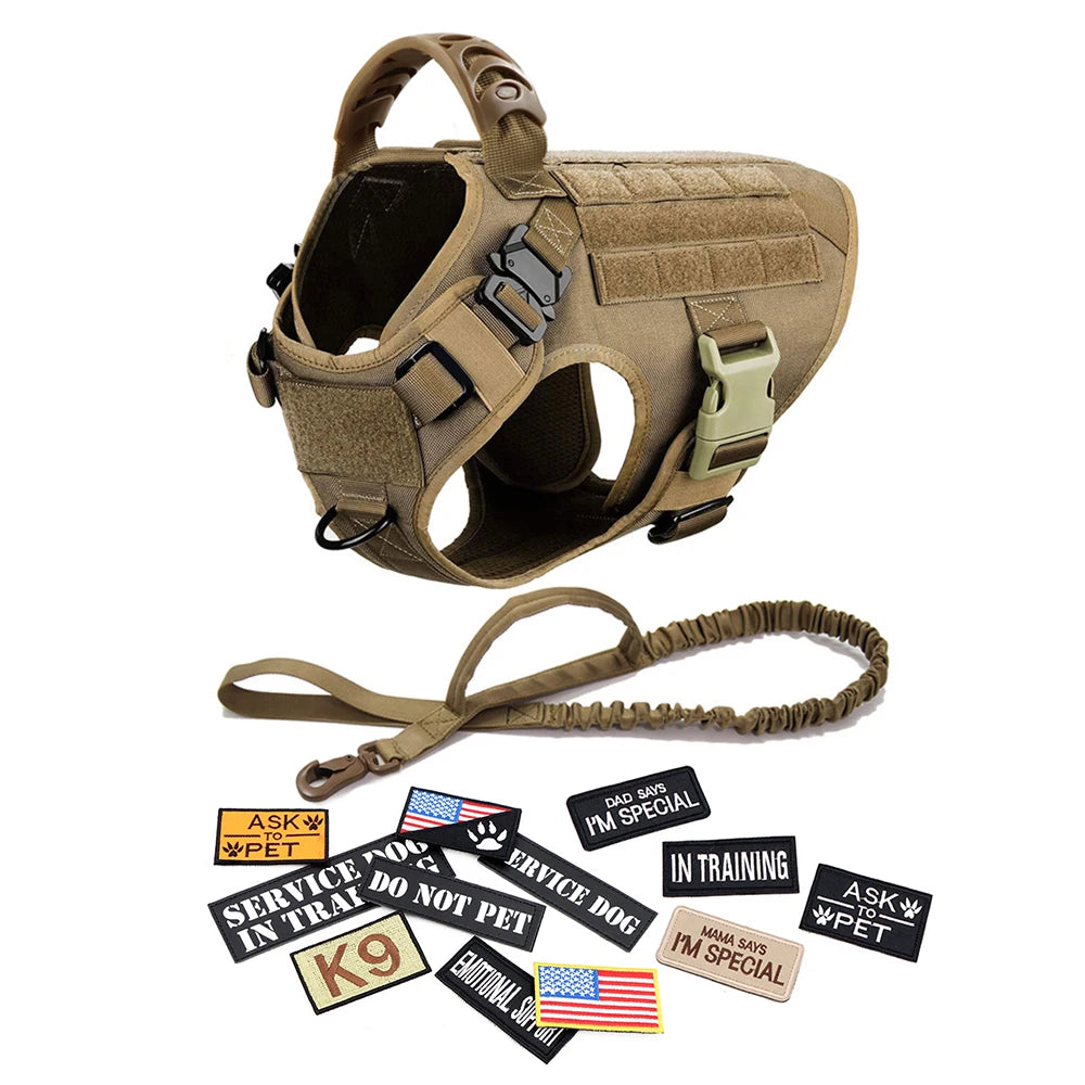 Military Large Dog Harness Collar