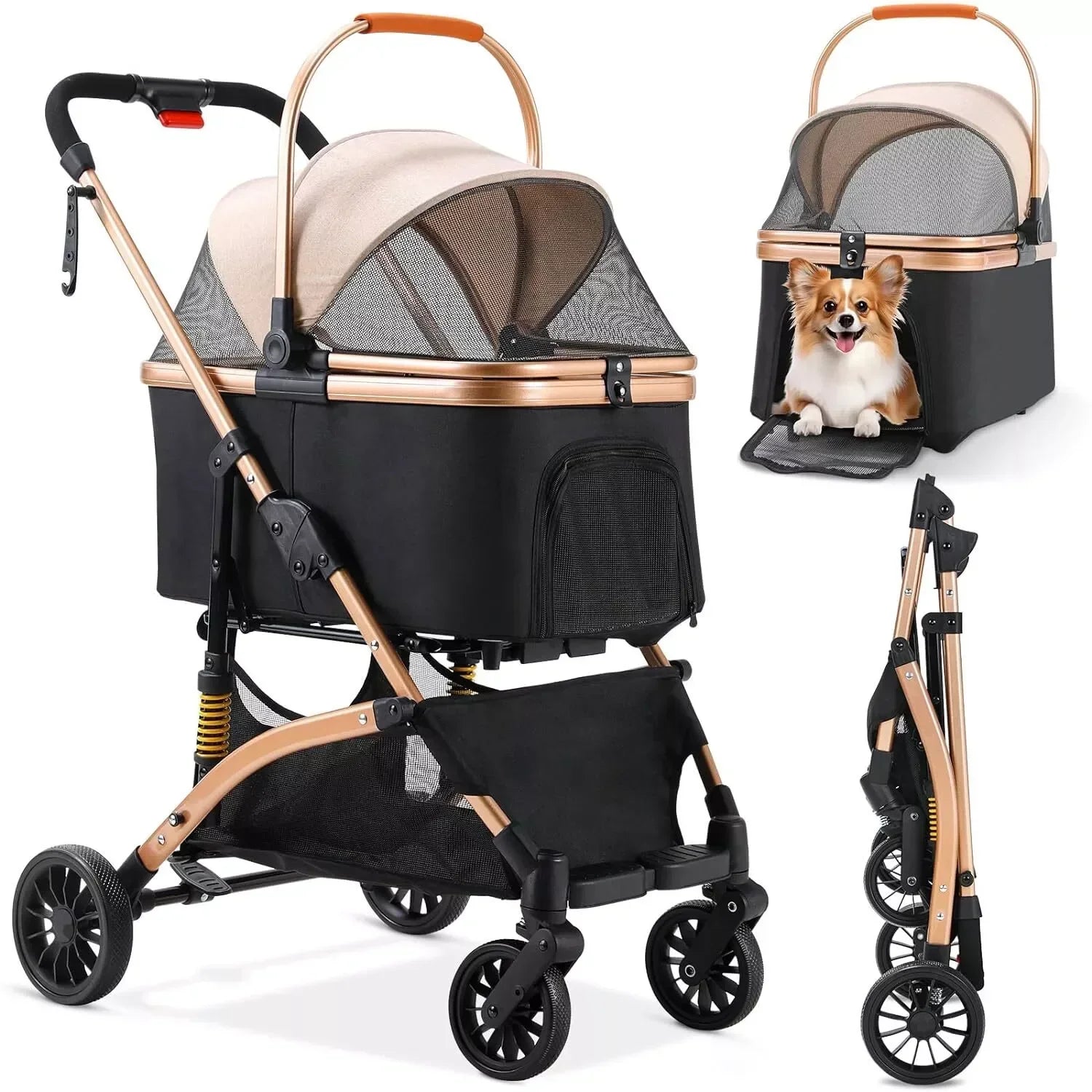 Foldable Dog & Cat Stroller