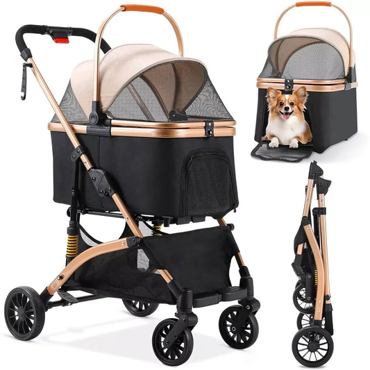 Foldable Dog & Cat Stroller
