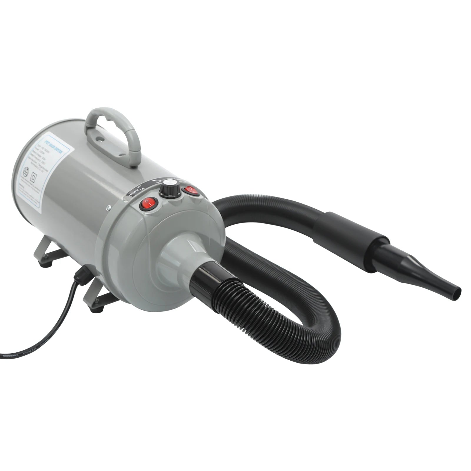 Adjustable Wind Speed, Electric Dog & Cat Hair Dryer with 4 Nozzles