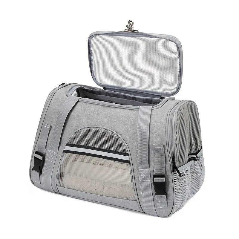 Foldable Portable Pet Carrier Sling with Fur Pad