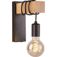 Load image into Gallery viewer, Vintage Style Wood Iron E27 Wall Light
