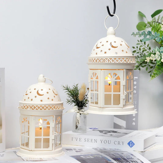 2Pcs Vintage Candle Holder Lanterns