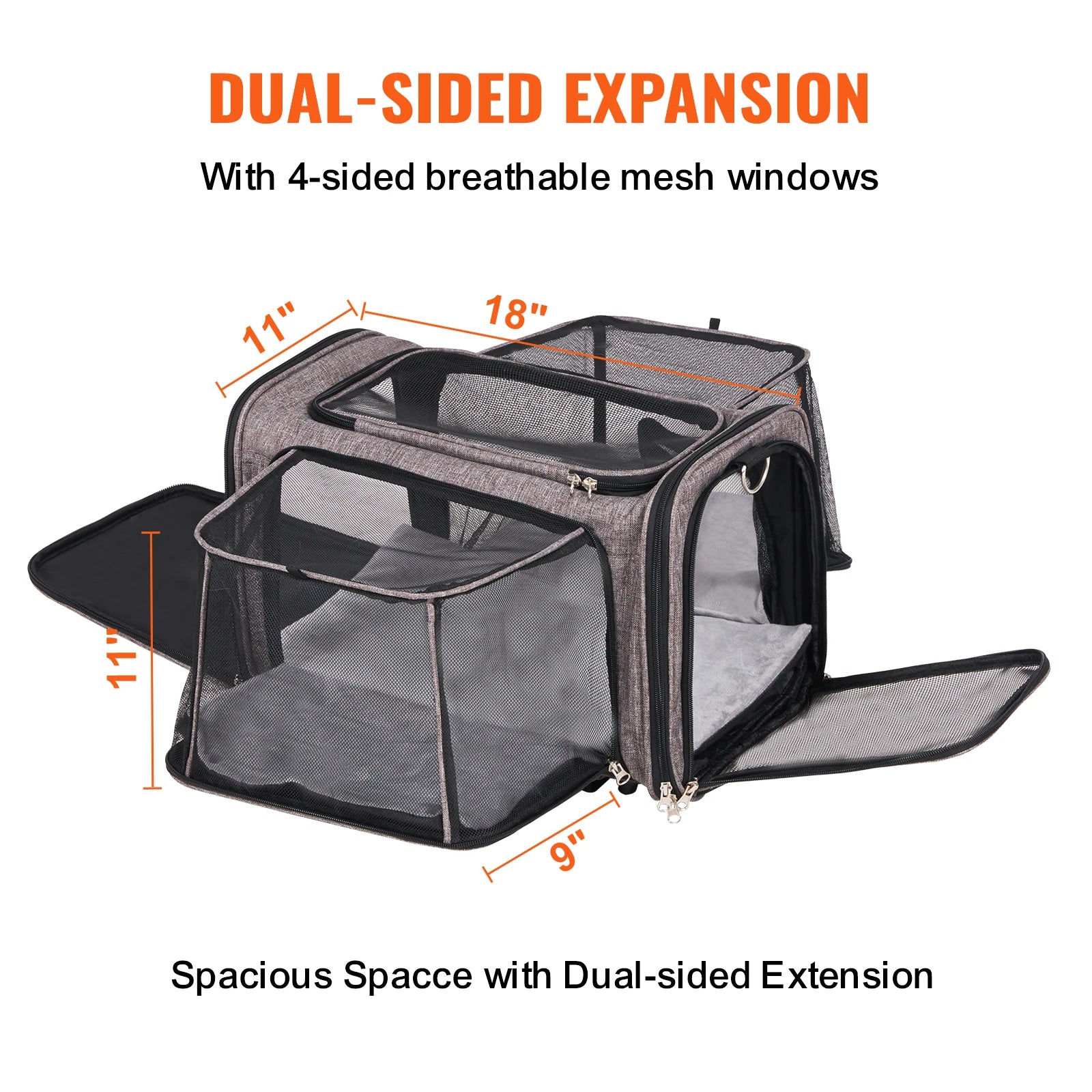 Wheeled Travel Pet Bag with Telescopic Handle & Shoulder Strap