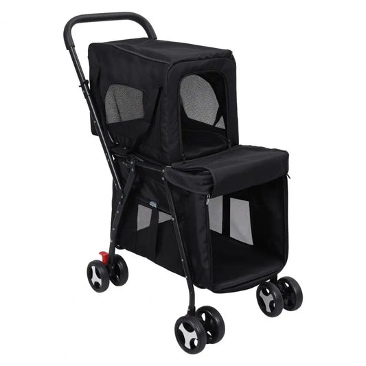 Double Pet Stroller for Two Small Dogs or Cats