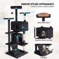 Load image into Gallery viewer, Multi-Level Cat Tree with House, Scratching Posts & Toys
