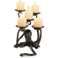 Load image into Gallery viewer, 5-Arm Tealight Pillar Candle Stand for Halloween Dining Table & Bathroom Decor
