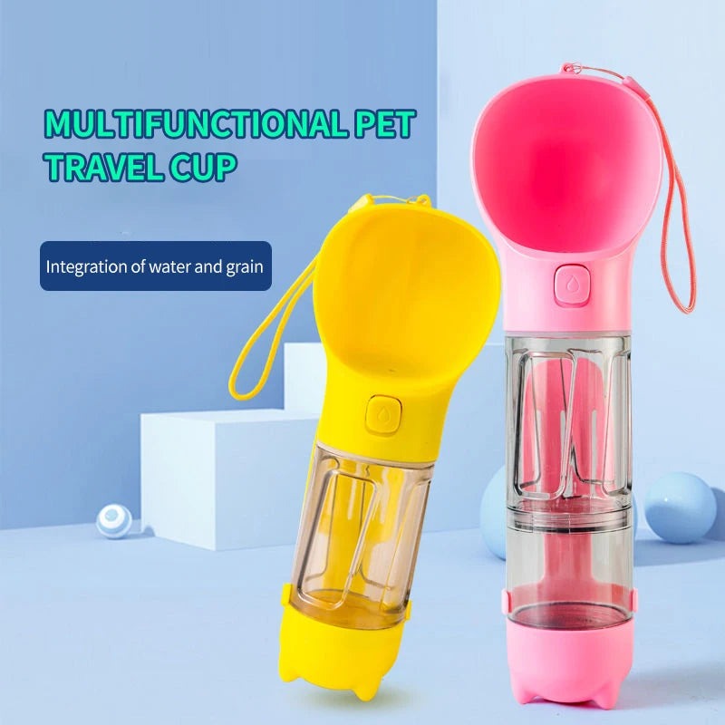 4 in 1 Pet Portable Travel Drinking Dog Bottle
