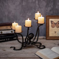 Load image into Gallery viewer, 5-Arm Tealight Pillar Candle Stand for Halloween Dining Table & Bathroom Decor
