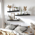 Load image into Gallery viewer, Set Of 4 Black 24 Rustic Wall Shelves For Bedroom
