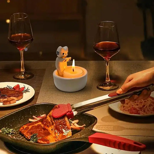 Cartoon Cat Candle Holder