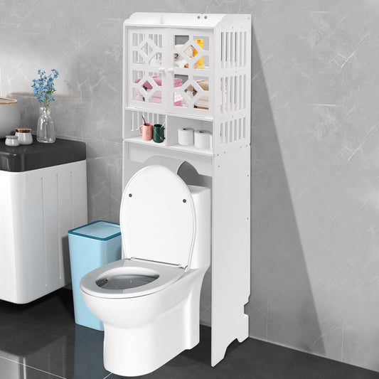 4 Tier Over-The-Toilet Bathroom Storage Cabinet