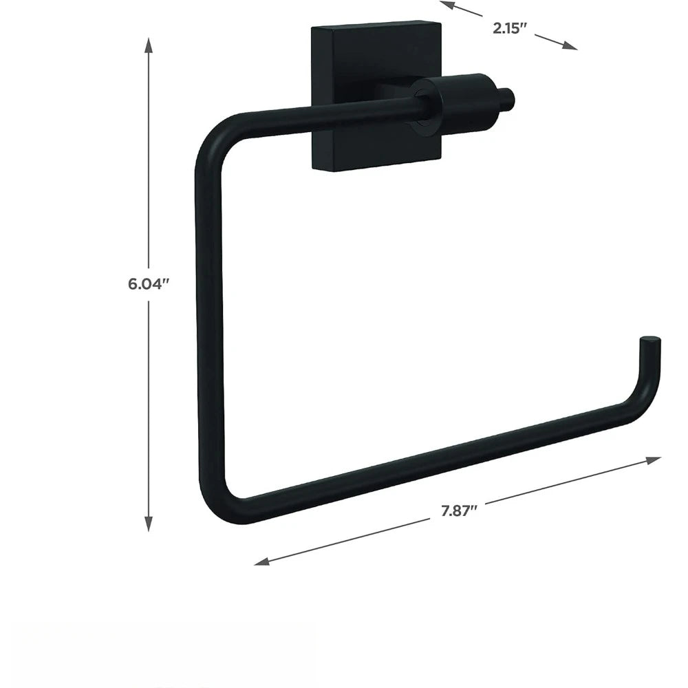Matte Black Stainless Steel Towel Ring