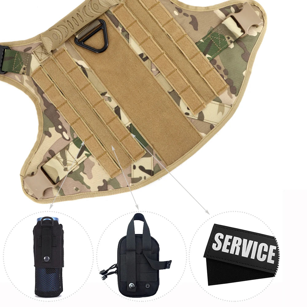 Military Large Dog Harness Collar