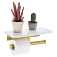 Load image into Gallery viewer, Toilet Paper Holder with Marble Shelf
