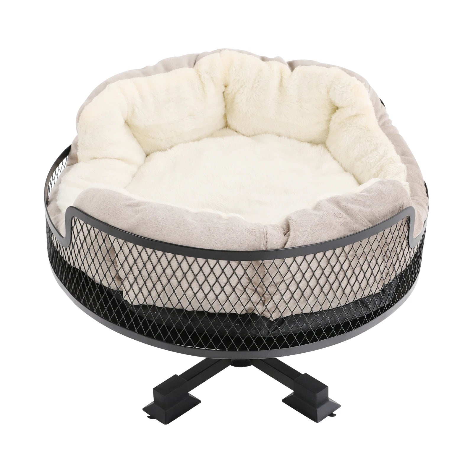 Portable Stainless Steel Elevated Cat Desk Bed