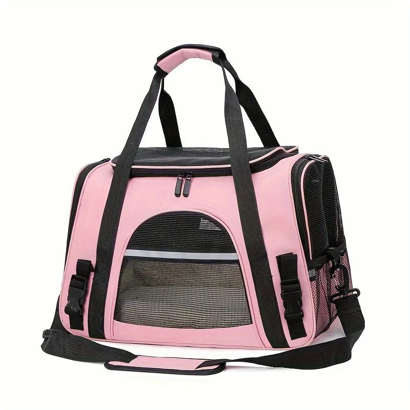 Foldable Portable Pet Carrier Sling with Fur Pad