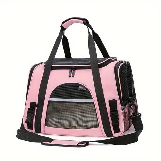 Foldable Portable Pet Carrier Sling with Fur Pad