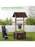 Load image into Gallery viewer, Outdoor Rustic Wooden Wishing Well Planter

