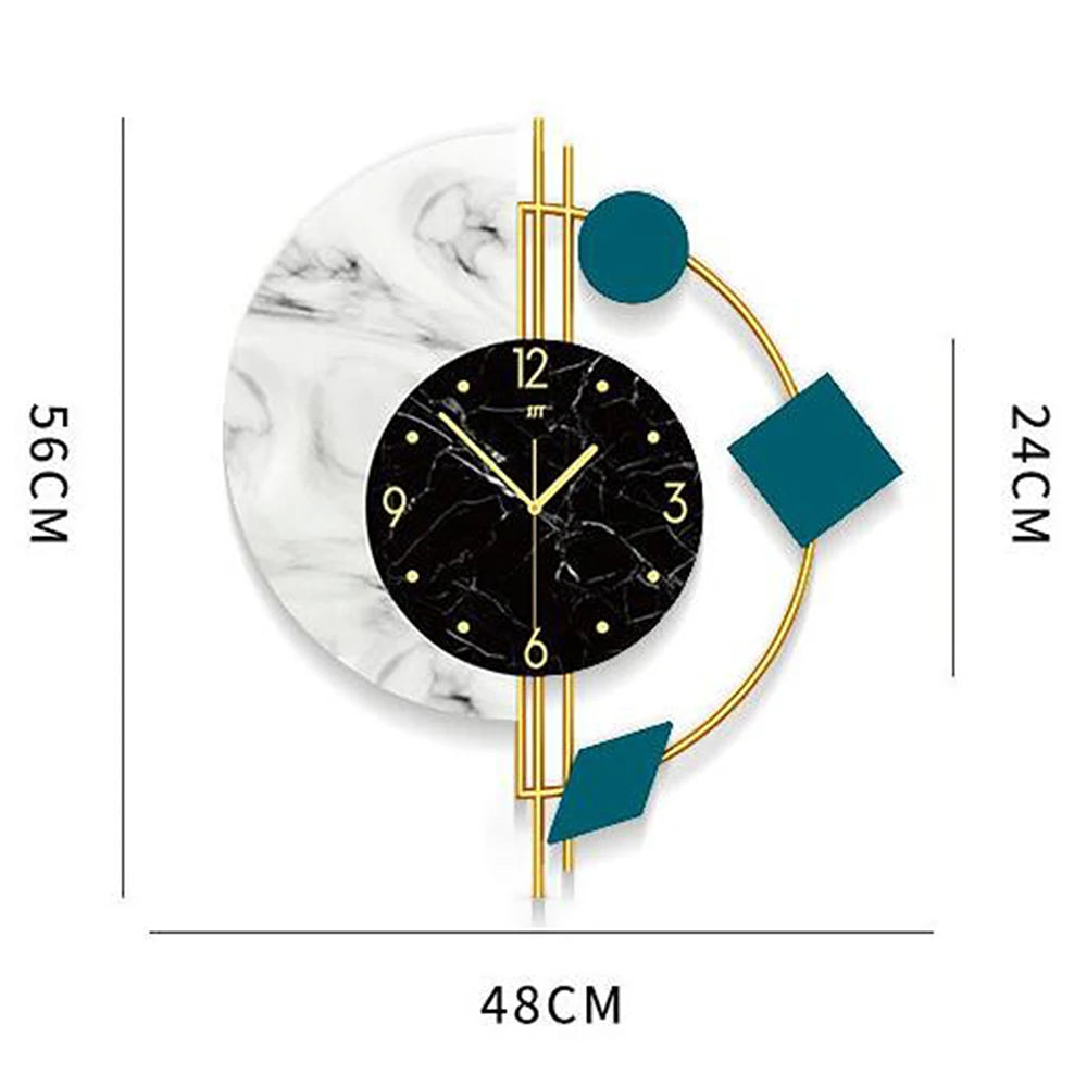 Silent Marble Wall Clock