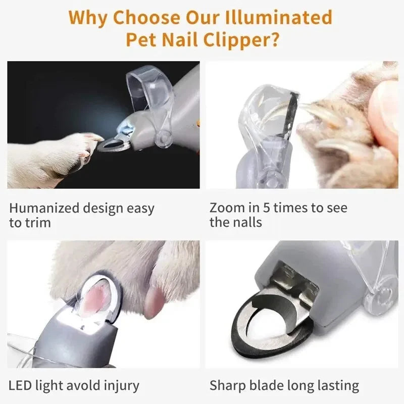 Dog Nail Clipper with LED Light