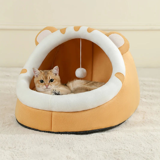 Super Warm Cat Bed Cave House & Cushion