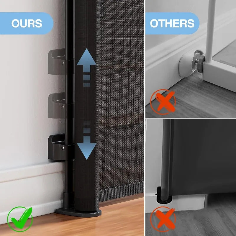 Retractable Dog Gate Indoor Extends